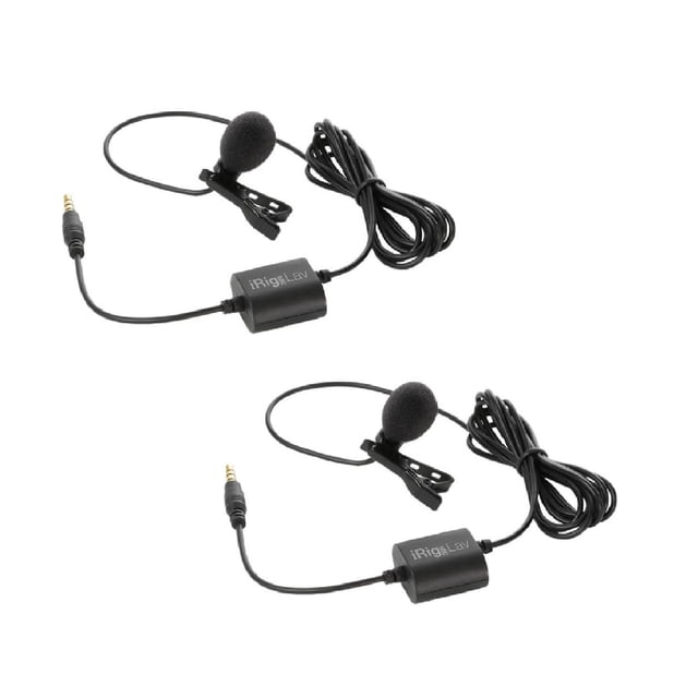 Paquete Micrófonos Lavalier IRIG MIC LAV 2P IK MULTIMEDIA