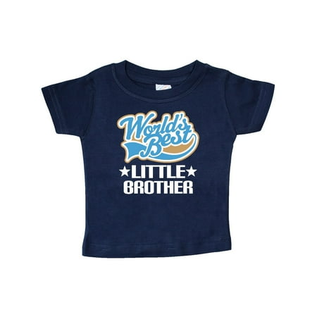 Worlds Best Little Brother Baby T-Shirt (Best Handsome Boy In The World)