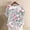 A Pink, variant on ITSAME Plus Size Blouses for Women, Crewneck Short Sleeve Color Blocking Casual Loose T-Shirts Brown Size M