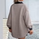 thumbnail image 5 of Abrigo de invierno de moda para mujer, abrigo cálido de manga larga con cremallera, cárdigan de solapa, gabardina de felpa, chaqueta Pompotops qwe16342, 5 of 9