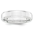 thumbnail image 5 of Platinum 5mm Polished Beveled Edge Wedding Band Ring Size 9.5, 5 of 7