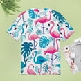 thumbnail image 4 of Flamingo Pattern Women's T-Shirt Short Sleeve T Shirts Tops Tee Ladies Loose T, 4 of 6