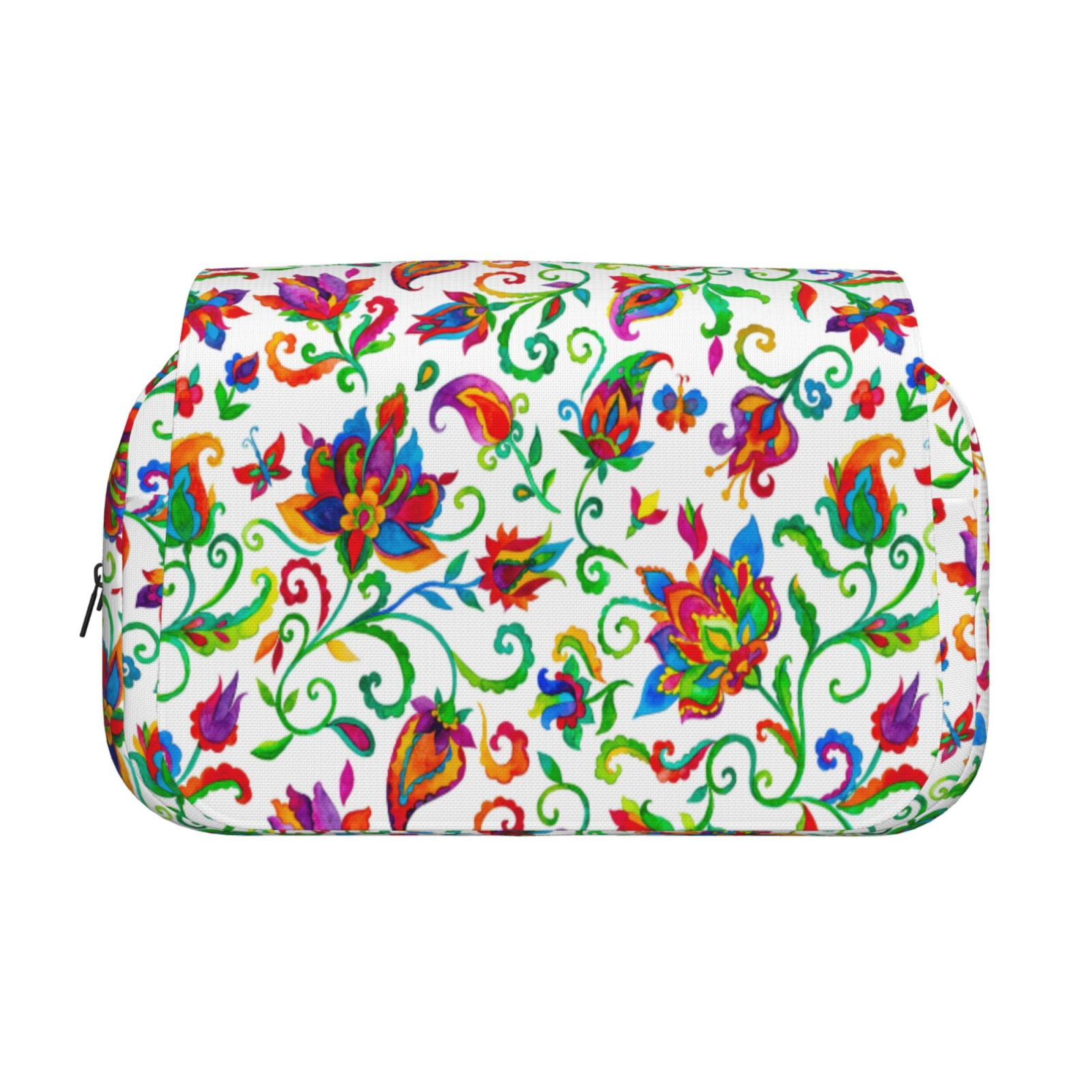 Rateoe Paisley Pattern Double Clamshell Pen Case, Storage Organizer with Two Zipper Compartments– Holds Up to 50 Pencils & Pens