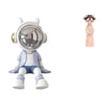 thumbnail image 1 of Figura de escritorio,Estante con estatua de astronauta para decoración de oficina y hogar,Figura decorativa de escritorio de resina para decoración del hogar,Estatua de muñeca de, 1 of 8