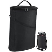2 Bottle Wine Bag with Shoulder Strap Wine Cooler Bag Portable Wine Carrier for Outdoor Travel or Picnic Food and Drinks