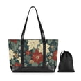 thumbnail image 7 of FORMRS Canvas Laptop Tote Bag for Women with 15.6" Computer Compartments Shoulder Handbag, Christmas Blooms, 7 of 7