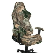 Xoenoiee Hunting Camo Print Gaming Chair Covers with Armrest Covers Office Desk Chair Cover Computer Chair Cover Stretch Gamer Chair Slipcovers Cat Scratch Proof