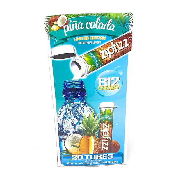 Zipfizz Limited Edition Pina Colada Healthy Energy Drink Mix (30 Tubes