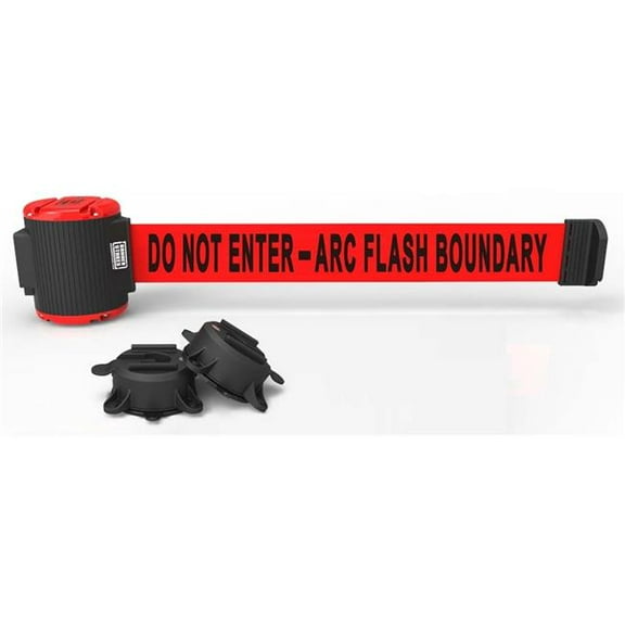 Banner Stakes MH5011 30 ft. Magnetic Wall Mount Do Not Enter Arc Flash Boundary Banner - Red