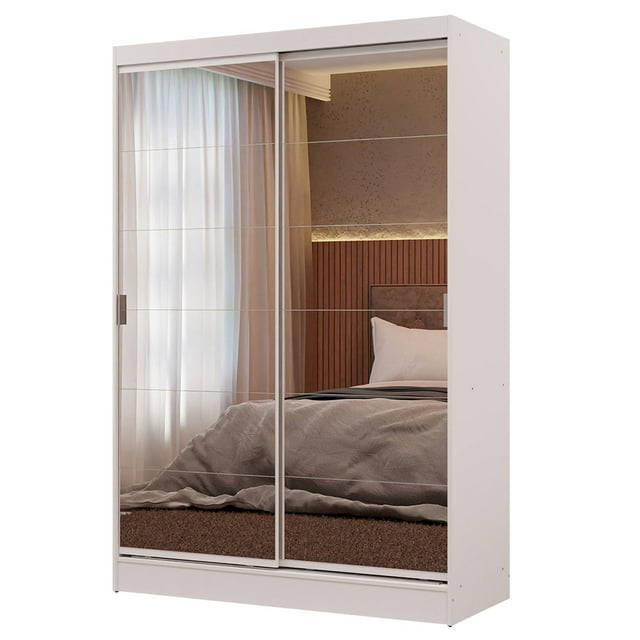 Ropero Closet Madesa Max 2 Puertas Con Espejos Blanco 2