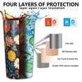 thumbnail image 3 of Pioneer Flower 10oz Tumblers Stainless Steel Tumbler with Lid and Straw,Vacuum Insulated Double Wall Travel Tumbler Cups with Cleaning Brush for Coffee, Tea, 3 of 4