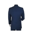thumbnail image 5 of Men Apollo King Banded Collarless suit Mandarin 5 Buttons Wide leg M5-2 Navy, 5 of 9