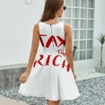 thumbnail image 6 of TAX THE RICH RED LETTERING Sleeveless Dress Women Summer Evening Dresses Ladies Sundress, 6 of 7