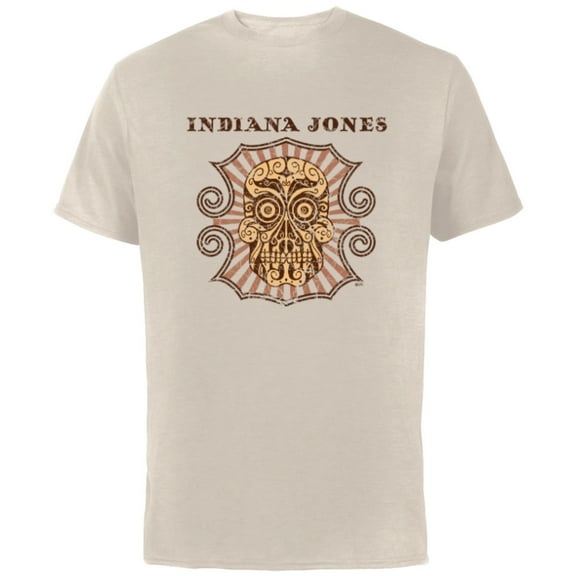 Lucasfilm Indiana Jones Golden Skull Logo - Short Sleeve Cotton T-Shirt for Adults - Customized-Natural