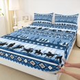 thumbnail image 3 of Castle Fairy Female Men Women Western Cowboy Full Size Sheets 4-Piece,Tribal Aztec Breathable Bed Sheets,Lodge Cabin Lightweight Sheet Sets,Luxury Bedroom Decor, 3 of 7
