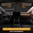 thumbnail image 2 of duomi-Tesla Windshield Sun Shade | Foldable Front Windshield Shade for Sun, Heat and UV Rays | Car Front Window Sunshade | Sun Protection Shade Fit for Tesla Model-3 &Y 2016-2025, 2 of 4