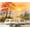 Color 1, variant on Wall Mural Peel and Stick Autumn Riverside Chinoiserie Red Maple Trees Golden Sunset Misty Self-Adhesive Wallpaper Removable Wall Decal Wall Sticker Home Decor for Living Room Bedroom 100"x144"