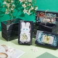 thumbnail image 4 of Foldable Creative Kraft Paper Drawer Boxes with Clear PVC Cover Sheet Rectangle Black 17.2x10.1x4.2cm, 4 of 5
