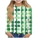 thumbnail image 1 of Blusas y camisas de manga larga con cuello redondo y estampado de San Patricio para niños, blusa informal de manga larga con cuello redondo, blusa de poliéster para niñas, 1 of 4