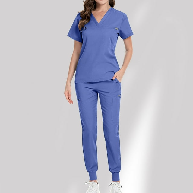 Baikeli Clearance Womens Two Piece Outfits for Women Plus Size Suits Fitted Crew Neck Tops High Waist Pants Matching Tracksuit with Pockets Spring Sets Women 2 Piece Outfits