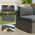 thumbnail image 4 of CozyHom 5 PCS Outdoor Patio Wicker Sectional Dining Conversation Set, All Weather Indoor Wicker Sofa Furniture Sets L Shaped Outdoor Couch With Ottoman, Gray, 4 of 8