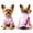 Love Heart, variant on Dog Pajamas for Small Dogs,4 Legs Breathable Lightweight Dog Clothes Puppy Onesies Jumpsuit with Cute Ruffles for Yorkie,Chihuahua, Leopard M