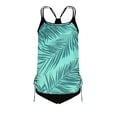 thumbnail image 5 of Summer Swimsuits 2 Piece,Women's Tankini Swimsuits Two Piece Athletic Bathing Suit with Flowy Tank Top Print Swim Shorts Summer Beach Swimwear,Green,M, 5 of 6