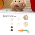 thumbnail image 4 of Small Pets Chew Toys, Hand Crafted Corn Leaf Balls Multipurpose Hamster Toys Set Teeth Grinding Chains  for Small Pets for Rabbits, 4 of 7