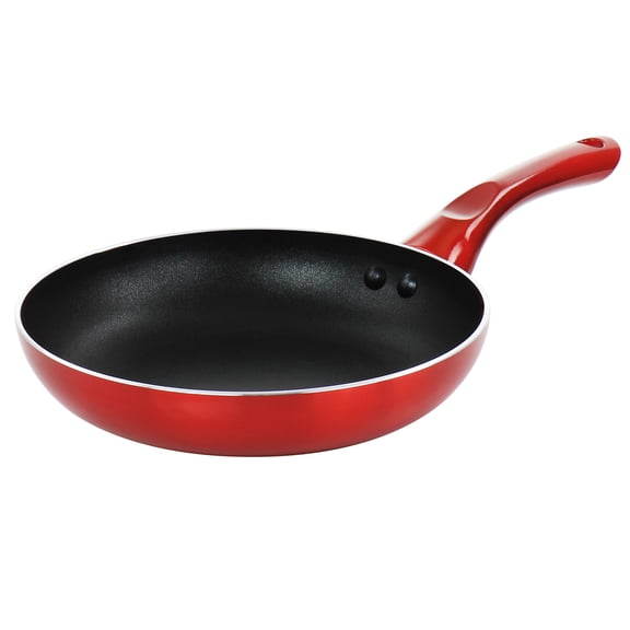 Better Chef 8 in Silver Metallic Non Stick Gourmet Fry Pan in Red