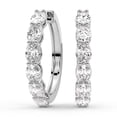 thumbnail image 2 of Lab Diamond Hoop Earring | 7 Carat IGI Certified Oval Shape Saylor Hoop Earrings | 14K White Gold | Prong Setting FG-VS1-VS2 Quality | Friendly Diamonds, 2 of 5