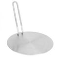 thumbnail image 1 of Induction Adapter Plate, Stainless Steel Heat Quickly Evenly Heat Diffuser Plate with Detachable Handle for Gas Electric Cooker, 1 of 7