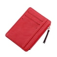 thumbnail image 4 of Fashion Slim Coin Purse Student Korean Version Cash Holder Driver License Cover Bank Card Case Mini Card Holder ID Card Holders Zipper Wallet PINK, 4 of 8