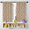 thumbnail image 5 of Blackout Kids Curtains,Brown Highland Cow Bucket Flower Pattern Childrens Insulated Curtains Set Of 2,Bedroom Essentials,Toddler Room Decor 42"x54", 5 of 5