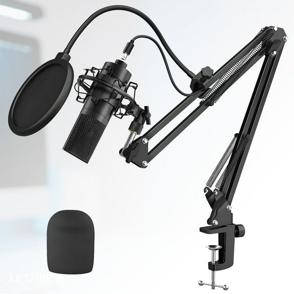 Syenll USB Microphone, PC Podcast Microphone Kit with Arm Stand, Professional Condenser Mic for Recording, YouTube