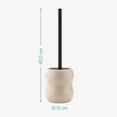 thumbnail image 6 of Navaris Toilet Brush & Ceramic Holder - Toilet Cleaner Brush and Base Set - WC Scrubber Brush & Ceramic Holder Stand for Restroom / Bathroom - Beige, 6 of 6