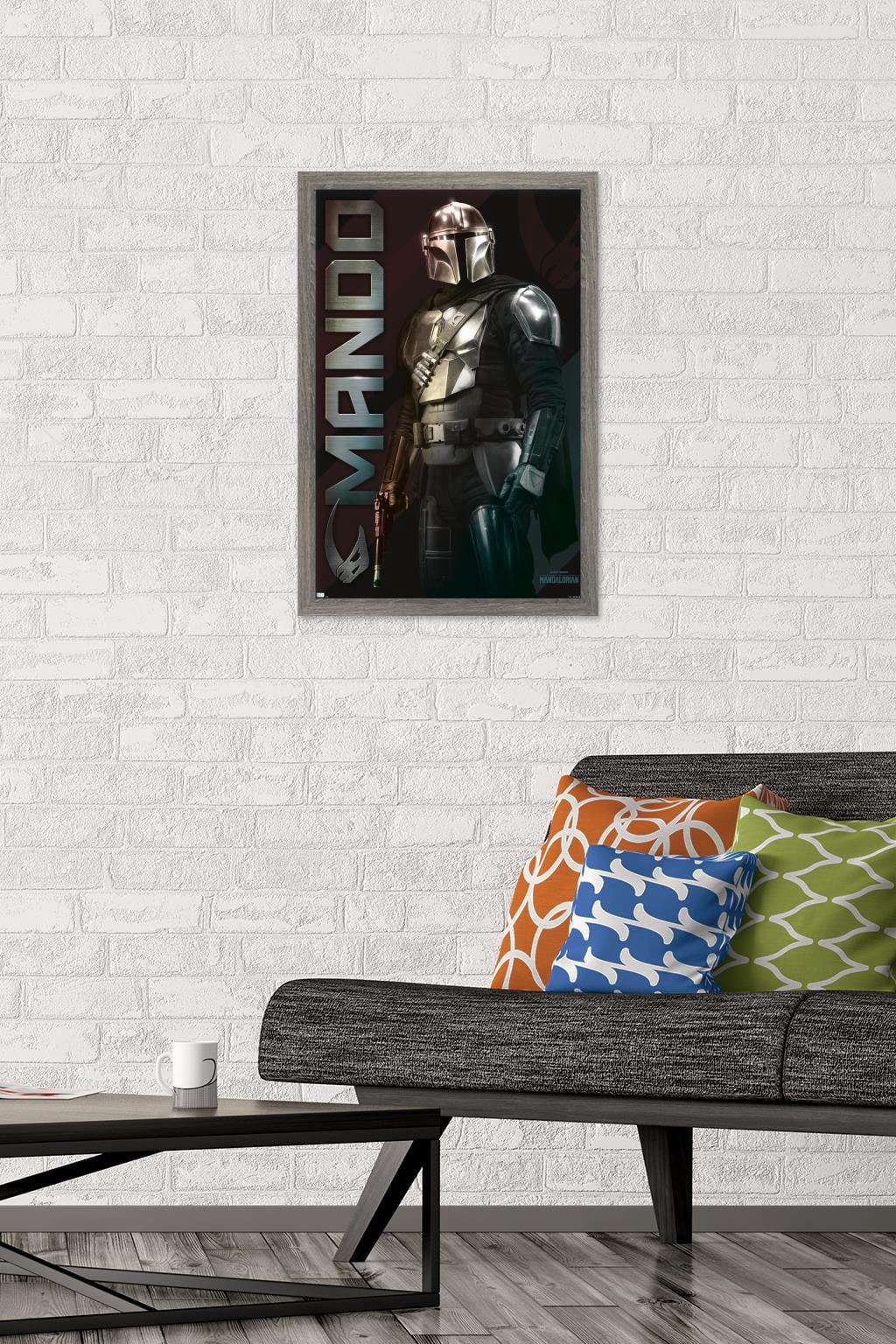 Star Wars: The Mandalorian - Name Wall Poster, 14.725" x 22.375", Framed
