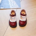 thumbnail image 5 of HAOTAGS Girls Princess Flats – Lace-Trimmed Soft Sole Casual Dress Shoes for Kids Wine Size 11.5 Little Kids, 5 of 8