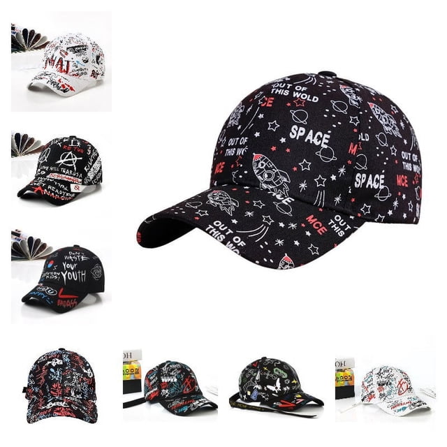 Sombrero para el sol con dibujos animados y protector solar de moda para primavera y verano, gorra con grafiti de colores a la moda, sombrero para el sol para hombres y mujeres