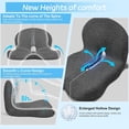 thumbnail image 3 of Memory Foam Truck Seat Cushion - L Shaped Ergonomic Design for Lower Back & Tailbone Support, Long Drive Comfort for Semi Truck, Car, Office Chair, 3 of 7