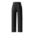 thumbnail image 4 of BOMYJESK High Waisted Pants for Women Office Wide Leg Dress Pants 2026 Dressy Casual Outfits Straight Trousers with Pockets Black L, 4 of 4