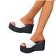 thumbnail image 4 of Amzcrzy Zapatos de mujer,Zapatos de mujer,Zapatillas de mujer, Sandalias de playa transpirables con tacón Matsu, suela gruesa y tacón inclinado para mujer Sandalias Mujer Zapatillas De Casa, 4 of 6
