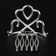 thumbnail image 4 of 1 Pieza Tiara Mini Princesa de Cristal para Damas de Honores para Casamiento Prom Plata, 4 of 9