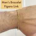thumbnail image 4 of Men’s Mariner Link, Cuban Link Bracelet, Figaro Link  14K Gold Filled Bracelet Men's Jewelry / Pulsera para Hombre Oro Laminado Cuban Link, Figaro Link, Mariner Link, 4 of 5