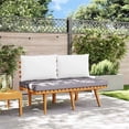 thumbnail image 6 of Bowery Hill Solid Acacia Wood Medium Durable Garden Bench in Natural, 6 of 14