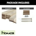 thumbnail image 6 of Homacer 5-in-1 Design 20'' W x 80'' H x 1-3/8'' D Solid Wood Barn Door, Finished and Unassembled, with Pre-drilled Holes for Easy Assemble and Pre-routed Groove, Interior Only (Tinsmith Gray), 6 of 7
