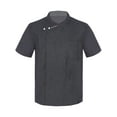 thumbnail image 1 of Miaeowve Vestes de Chef Unisexes pour Hommes Manches Courtes Veste de Chef Coupe Régulière Restaurant Hôtel Uniforme de Travail HAOTDarkGray 3TG, 1 of 7