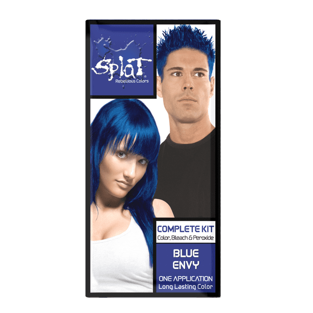 Splat Blue Envy Hair Color Kit Semi Permanent Blue Hair Dye Walmart Com Walmart Com