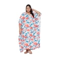 thumbnail image 1 of Women Plus Size Long Kaftans Rayon Maxi Kimono Ladies Printed Caftans Cover Up, 1 of 7