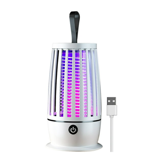 Dispositivo de conducción Irfora Mosquito Killer USB Hanging Bug Zapper Trap Lamp con luz de noche blanca cálida Lámpara de mosquitos eléctrica no tóxica Insecto Mosquito atrae moscas de la fruta par