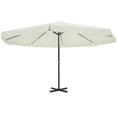 thumbnail image 1 of vidaXL Parasol Aluminium Blanc 500 cm, 1 of 4